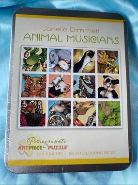 Pomegranate ArtPiece Puzzle "Animal Musicians" Janelle Dimmett 100-Piece